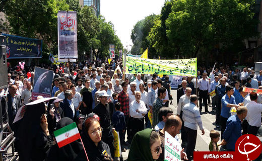 جلوه هایی از اقتدار و قدرت ملت ایران در راهپیمایی روز قدس