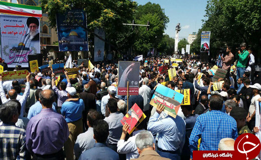 جلوه هایی از اقتدار و قدرت ملت ایران در راهپیمایی روز قدس