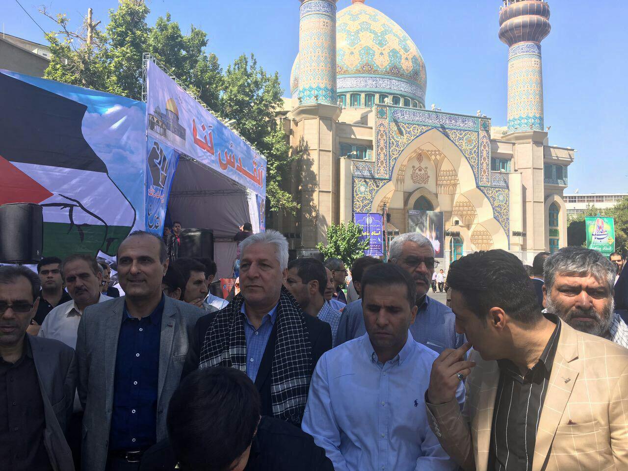 حضور ورزشکاران در راهپیمایی روز جهانی قدس