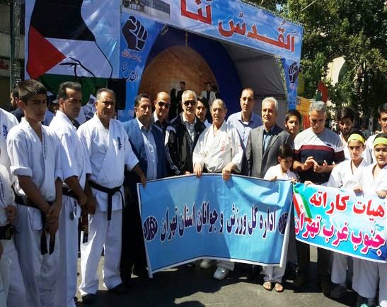 حضور ورزشکاران در راهپیمایی روز جهانی قدس