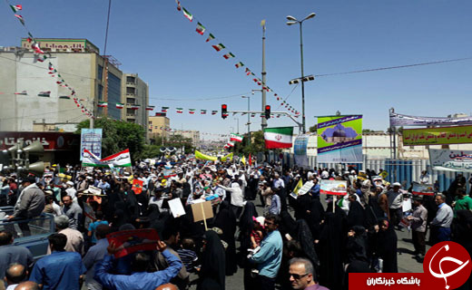جلوه هایی از اقتدار و قدرت ملت ایران در راهپیمایی روز قدس