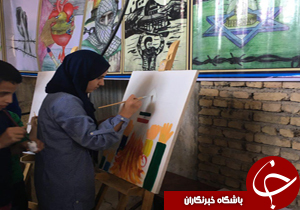 ایستگاه نقاشی در راهپیمایی روز قدس
