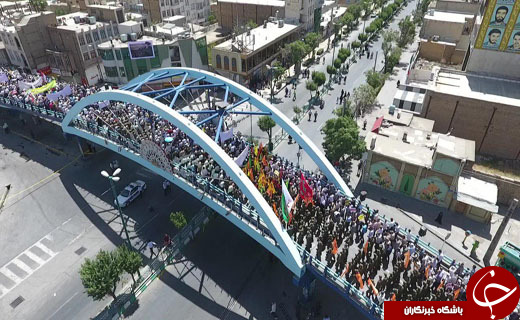 جلوه هایی از اقتدار و قدرت ملت ایران در راهپیمایی روز قدس