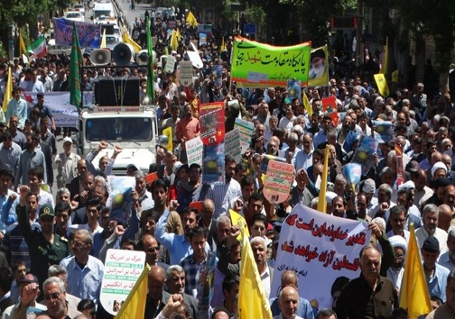 راهپیمایی روز جهانی قدس در الیگودرز + تصاویر