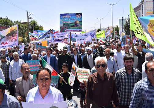 راهپیمایی روز جهانی قدس در دورود + تصاویر