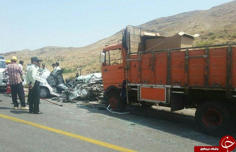 برخورد مرگبار خاور با پراید + تصاویر