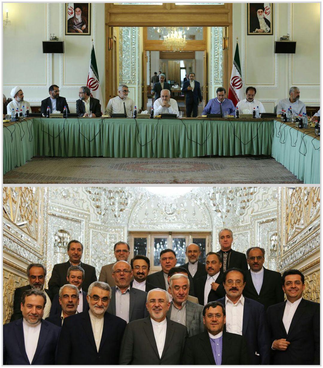 نشست اعضای کمیسیون امنیت ملی مجلس با ظریف برگزار شد + تصاویر