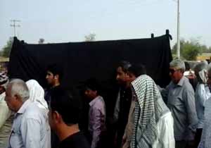 وداع باشکوه با پیکر جانباز محمد بهمن‌زاده در تخت + فیلم