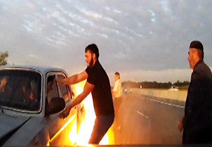 سارقانی که برای حمله به بانک از لیفتراک استفاده کردند