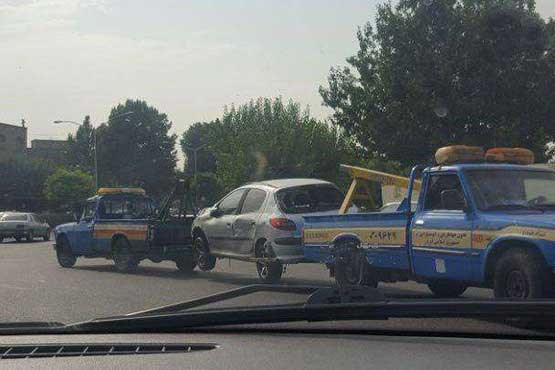 صحنه&zwnj;ای عجیب در خیابان های تهران! +عکس