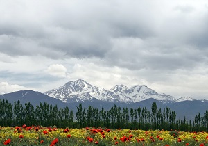 برف ارتفاعات کوه سبلان را سفیدپوش کرد