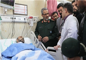رئیس سازمان بسیج از روحانی حادثه متروی شهرری عیادت کرد