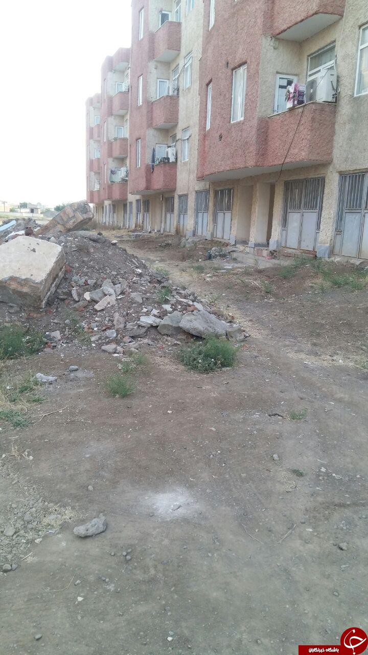 چهره ناخوشایند محوطه مسکن مهر در بیله&zwnj;سوار + تصاویر