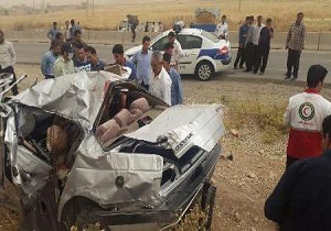 واژگونی پژو حادثه آفرید