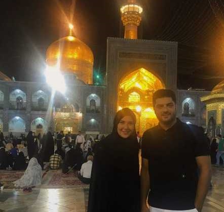 سام درخشانی و همسرش