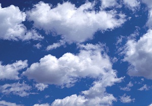پیش بینی آسمان ابری و وزش باد