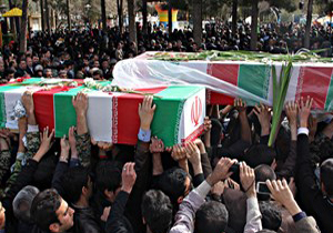 تشییع پیکر 2 شهید گمنام در دهدشت