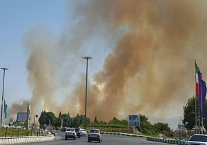 آتش سوزی در اطراف باند فرودگاه کنترل شده بود