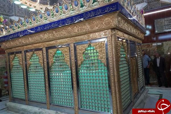 نصب ضریح جدید بارگاه حضرت سلمان فارسی (ع)