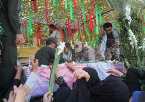 مراسم باشکوه تشییع پیکر مطهر شهدای گمنام + تصاویر