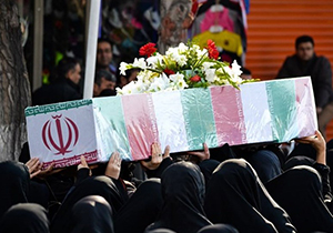 تشییع پیکر مطهر ۳ شهید گمنام در لامرد