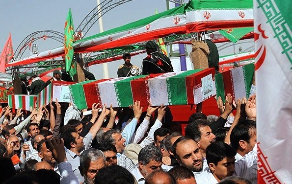 تشییع پیکر مطهر 5 شهید در بهبهان