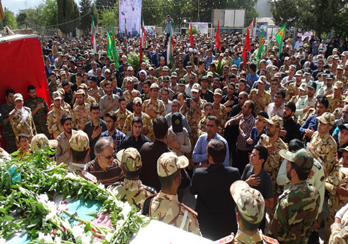 تشییع پیکر پاک ۶ شهید گمنام در لرستان