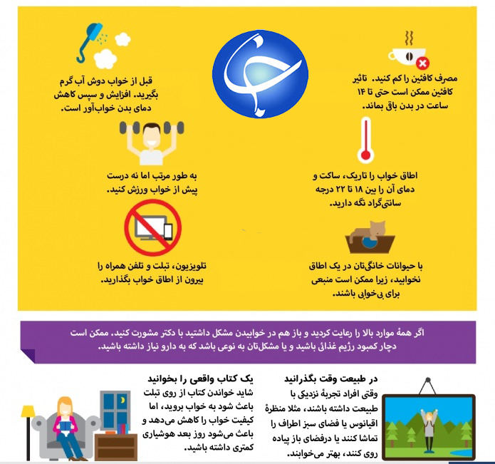 راه های داشتن خوابی راحت و آسان / اینفوگرافیک