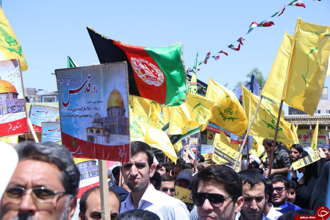 گزارش تصویری از حضور مهاجرین افغانستانی در راهپیمایی روز جهانی قدس