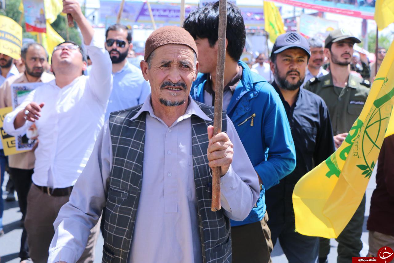 گزارش تصویری از حضور مهاجرین افغانستانی در راهپیمایی روز جهانی قدس