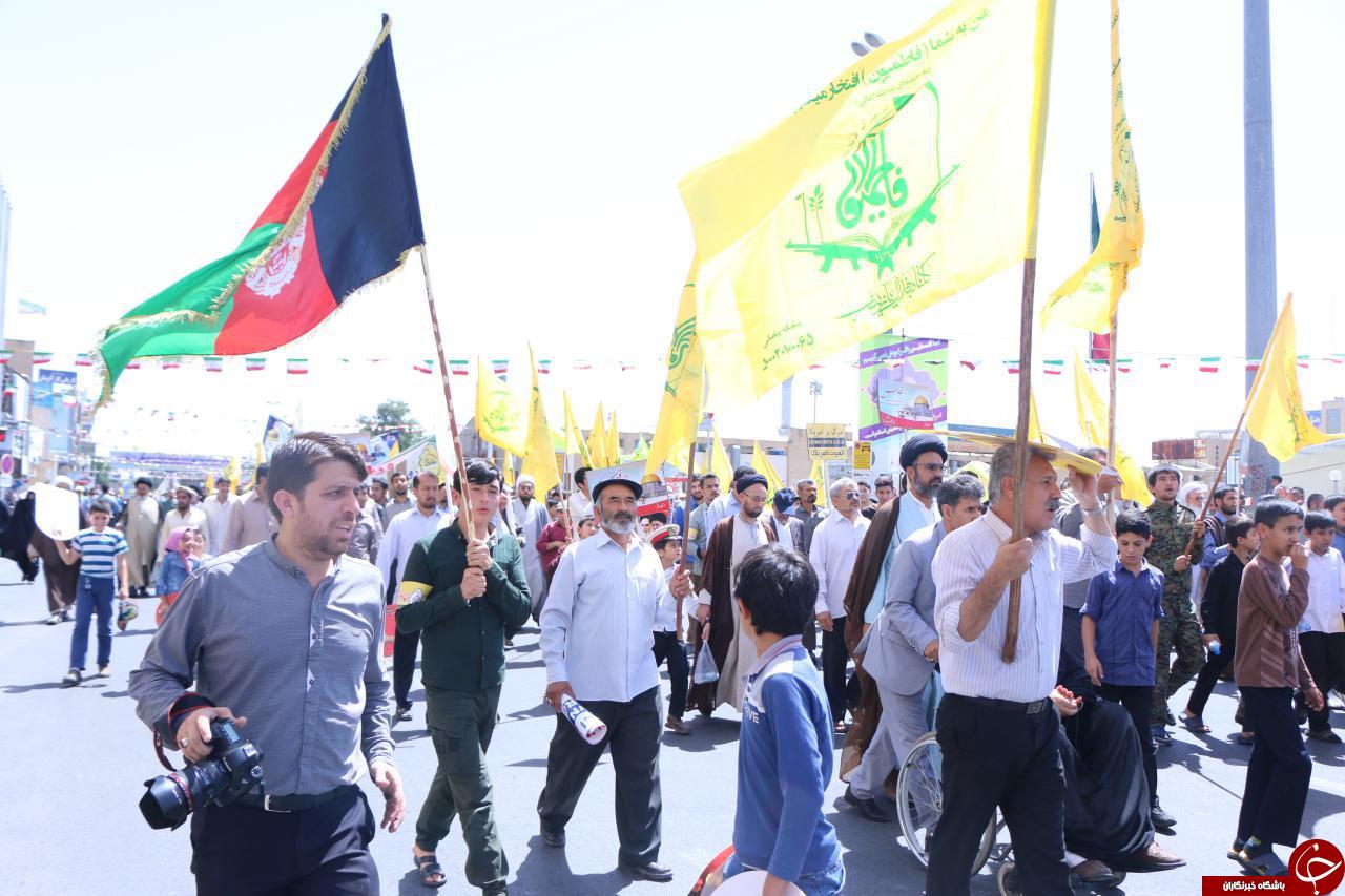 گزارش تصویری از حضور مهاجرین افغانستانی در راهپیمایی روز جهانی قدس