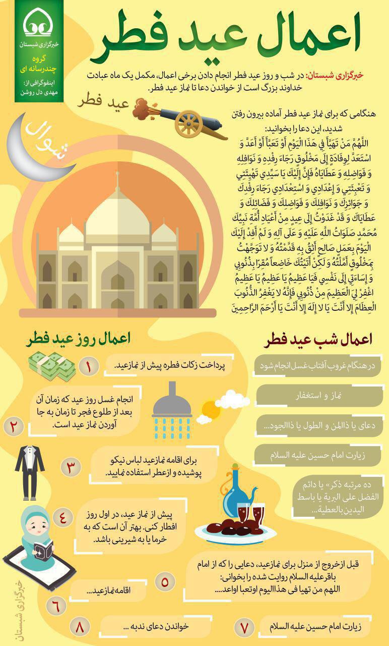 اینفوگرافی اعمال عید سعید فطر