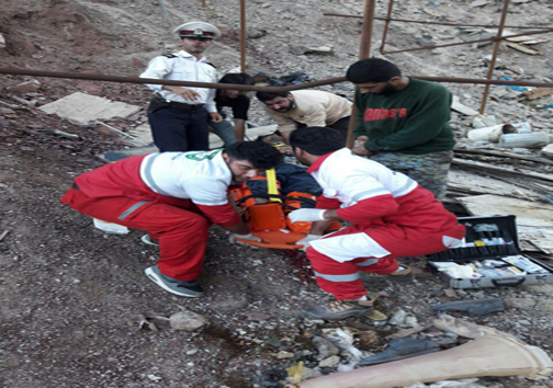   سقوط کارگر از ارتفاع در سوادکوه + تصویر