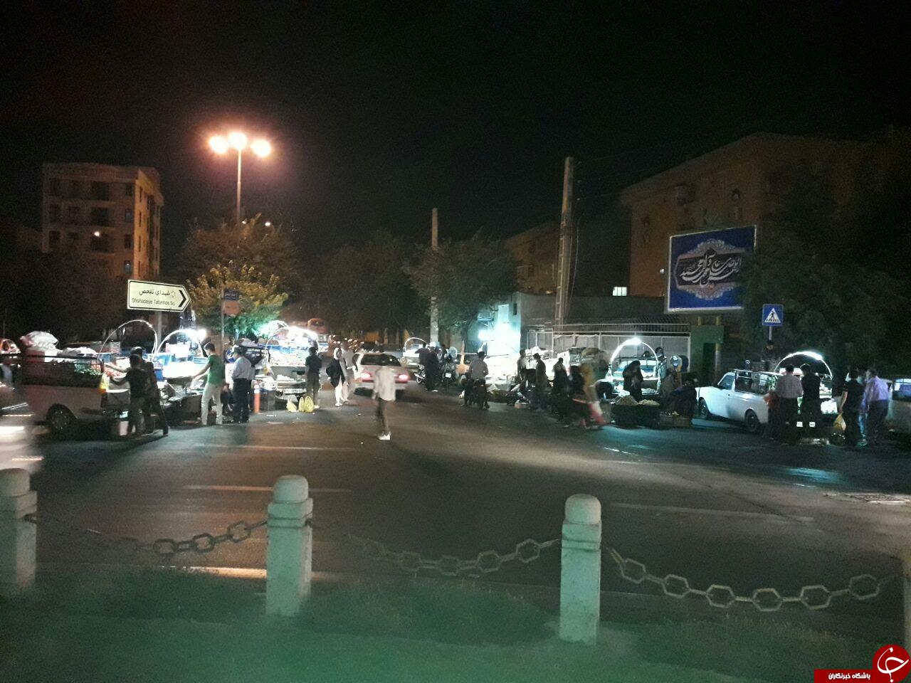سد معبر میوه&zwnj;فروشان در میدان امام حسن (ع) + تصاویر