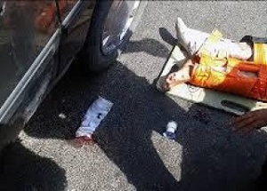 مرگ دلخراش عابر پیاده در برخورد با پراید در جاده اراک - توره