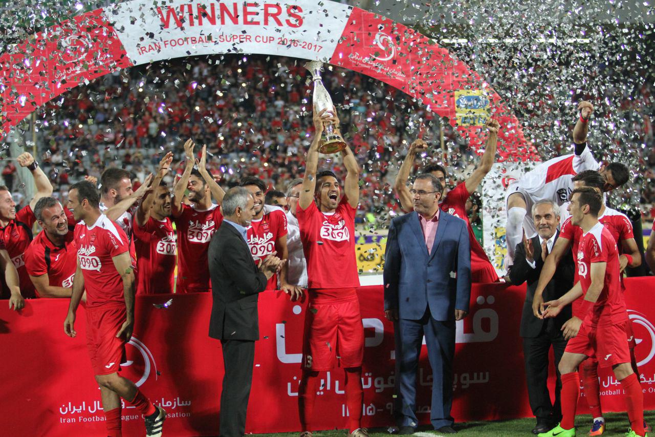 جشن قهرمانی پرسپولیس در سوپر جام + تصاویر