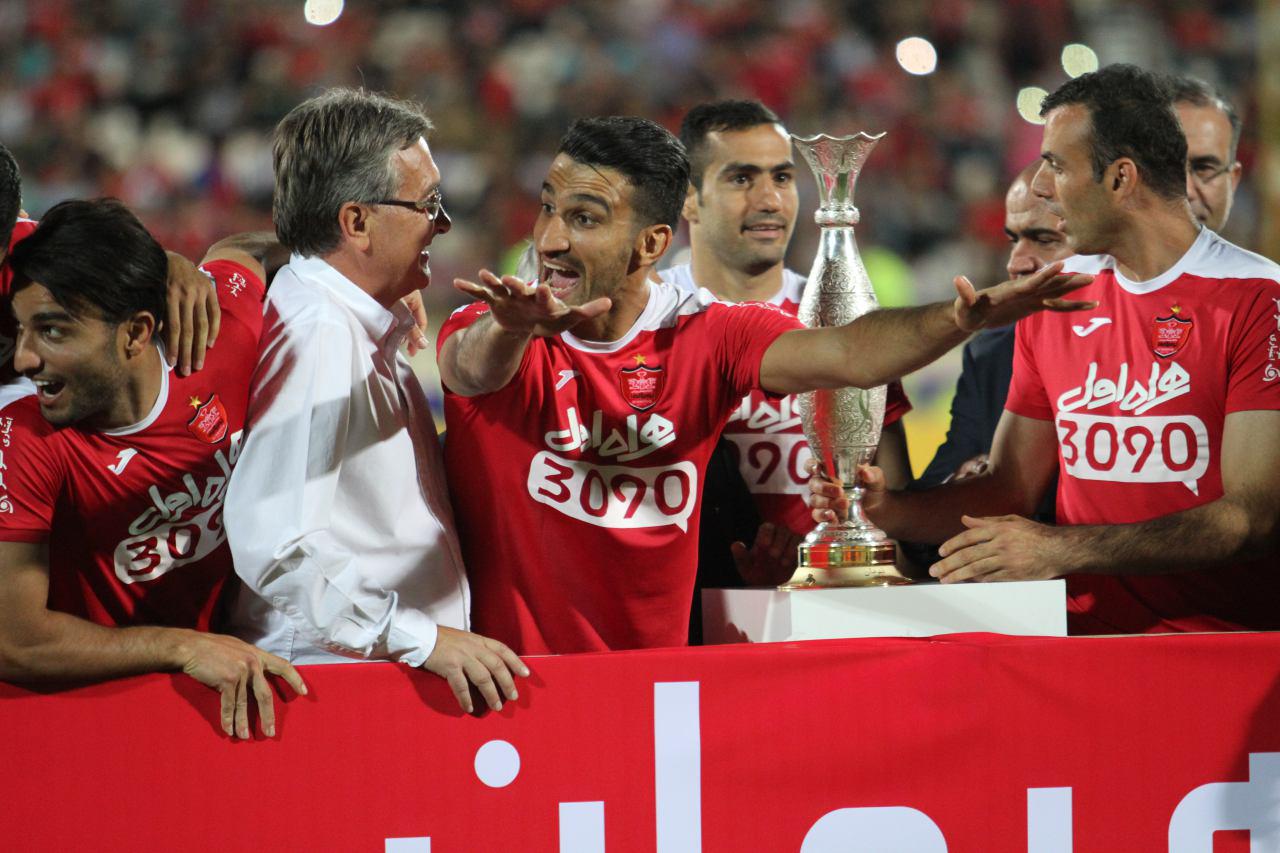 جشن قهرمانی پرسپولیس در سوپر جام + تصاویر