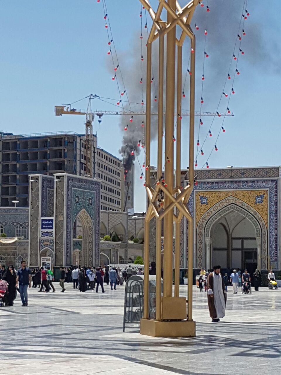 آتش سوزی هتل درحال ساخت واقع در خیابان امام رضا (ع) در مشهد