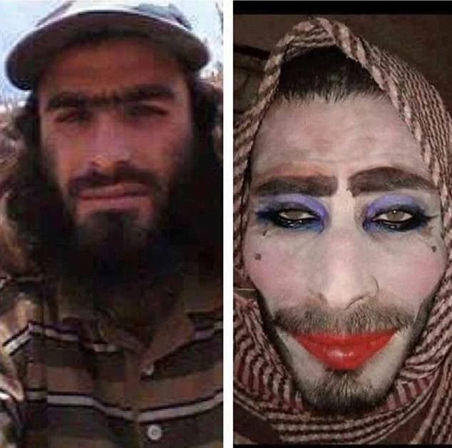 به دام افتادن داعشی کودن با آرایش زنانه و سبیل پرپشت+تصاویر