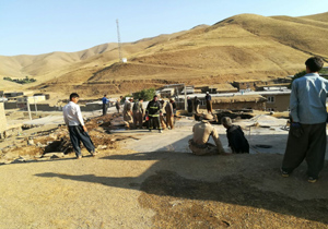 آتش گرفتن یک خانه روستایی در بوکان