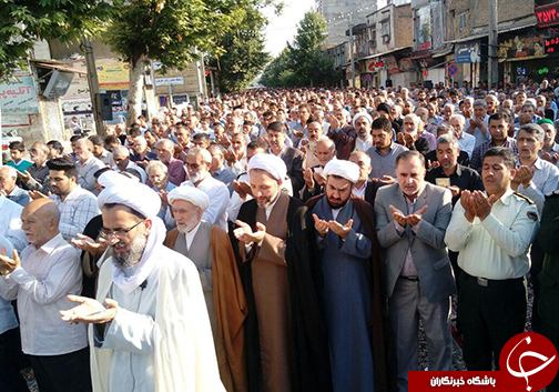 نماز بندگی گلستانی ها به شکرانه عید فطر +تصاویر