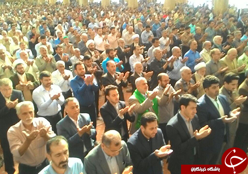 نماز بندگی گلستانی ها به شکرانه عید فطر +تصاویر