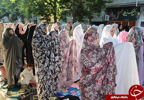 نماز بندگی گلستانی ها به شکرانه عید فطر +تصاویر
