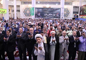 اقامه نماز عید سعید فطر پس از یک ماه بندگی+تصاویر