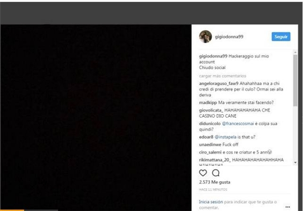 اینستاگرام فوتبالیست معروف هک شد + تصاویر