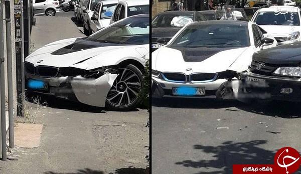 تصادف BMW میلیاردی در تهران +عکس