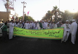 بیست و پنجمین سفر پیاده به مشهد مقدس از شهرستان بافق آغاز شد