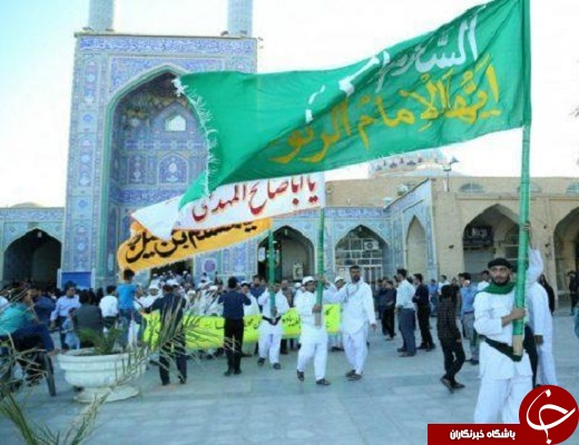 کاروان پیاده علی ابن موسی الرضا(ع) از بیت الرضا(ع) بافق +تصویر