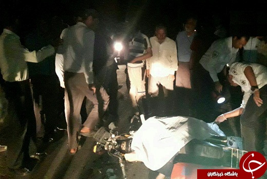 مرگ موتور سوار دربرخورد با خودرو در فراهان + عکس