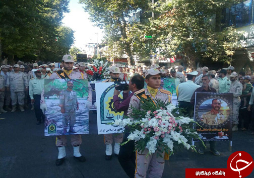 تشییع پیکر سردار غلامرضا صادقی فرد در اولین روز مرداد + تصاویر